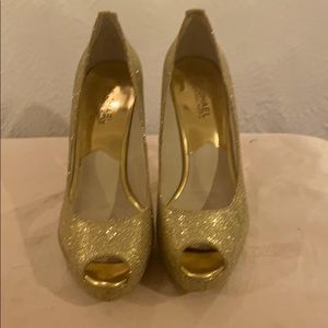 Michael Kors Gold Sparkle Heels
